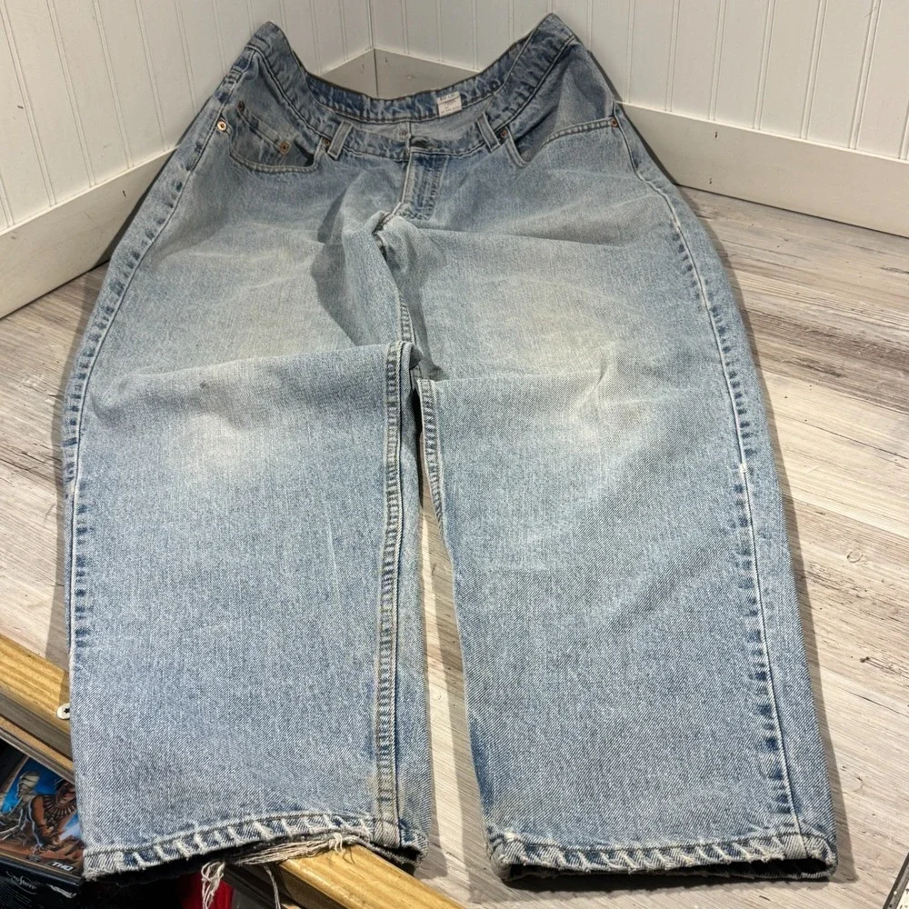 VTG 90s Levi's 560 Jeans Men's 36x29*‎ Loose Tapered Faded Denim Tag USA 38x30